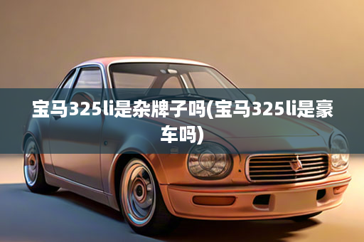 宝马325li是杂牌子吗(宝马325li是豪车吗)