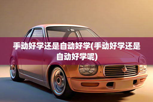 手动好学还是自动好学(手动好学还是自动好学呢)