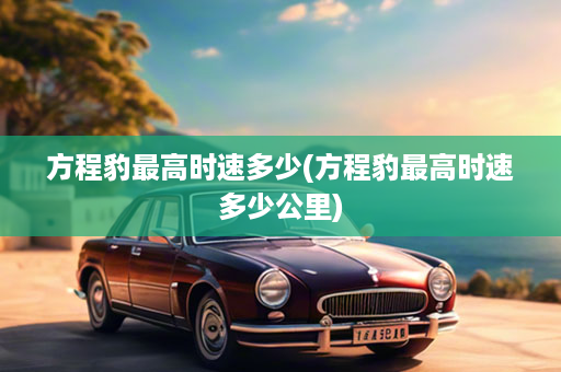 方程豹最高时速多少(方程豹最高时速多少公里)