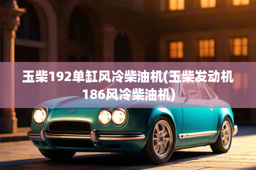 玉柴192单缸风冷柴油机(玉柴发动机186风冷柴油机)