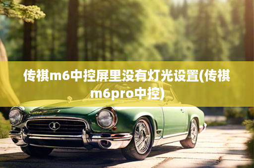 传祺m6中控屏里没有灯光设置(传祺m6pro中控)