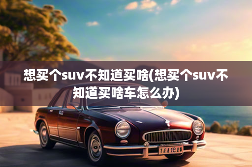 想买个suv不知道买啥(想买个suv不知道买啥车怎么办)