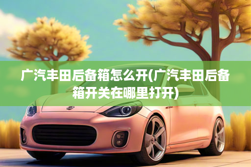 广汽丰田后备箱怎么开(广汽丰田后备箱开关在哪里打开)