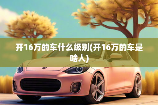 开16万的车什么级别(开16万的车是啥人)