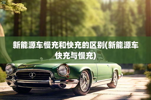新能源车慢充和快充的区别(新能源车快充与慢充)