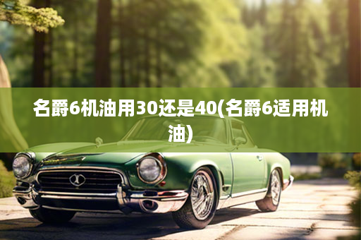 名爵6机油用30还是40(名爵6适用机油)