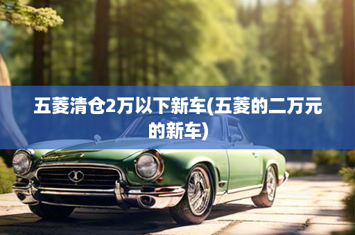 五菱清仓2万以下新车(五菱的二万元的新车)