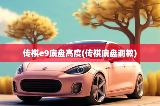 传祺e9底盘高度(传祺底盘调教)