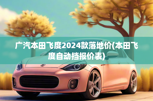 广汽本田飞度2024款落地价(本田飞度自动挡报价表)