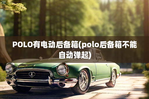 POLO有电动后备箱(polo后备箱不能自动弹起)