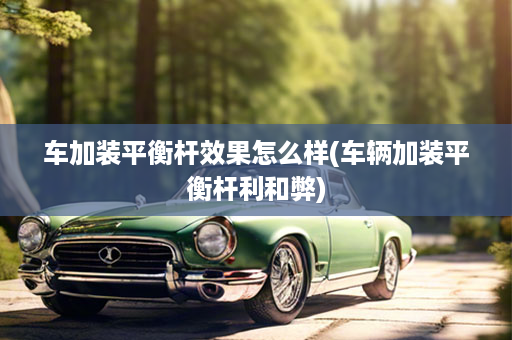 车加装平衡杆效果怎么样(车辆加装平衡杆利和弊)