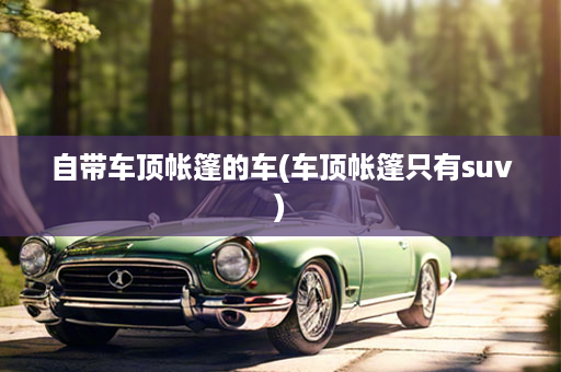 自带车顶帐篷的车(车顶帐篷只有suv)