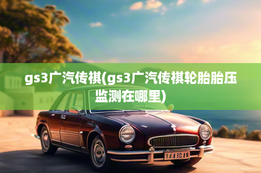 gs3广汽传祺(gs3广汽传祺轮胎胎压监测在哪里)