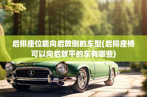 后排座位能向后放倒的车型(后排座椅可以向后放平的车有哪些)