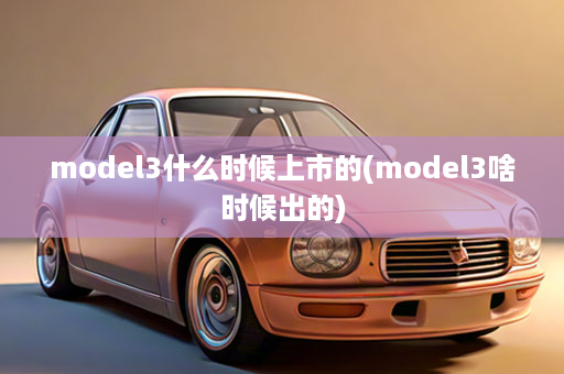 model3什么时候上市的(model3啥时候出的)