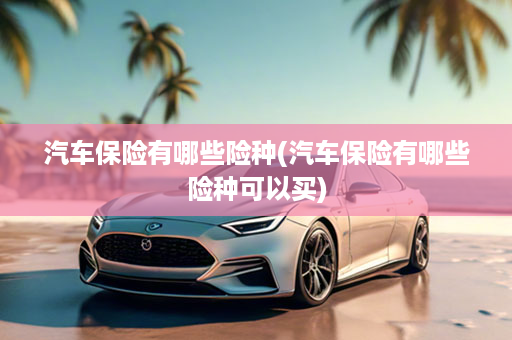 汽车保险有哪些险种(汽车保险有哪些险种可以买)