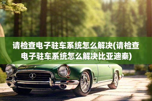 请检查电子驻车系统怎么解决(请检查电子驻车系统怎么解决比亚迪秦)