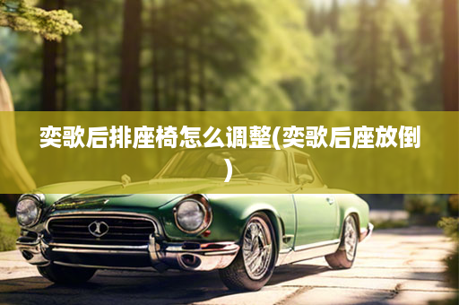 奕歌后排座椅怎么调整(奕歌后座放倒)
